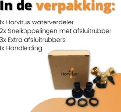 Horvitus Waterverdeler 2 Weg - Y Stuk Kraan Splitter - Voor Europese Kranen - Messing -Tuingereedschap Serie Winkel 1200x1111 7