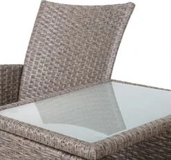 Casaria Tuinbank Polyrattan - 2-Zits Incl.Tafel - Weerbestendig Beige -Tuingereedschap Serie Winkel 1200x1126 4