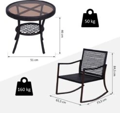 Outsunny Tuinset 7-delig Schommelstoel Set Zitgroep Met Kussens Rotan Bruin 863-030 -Tuingereedschap Serie Winkel 1200x1127 8