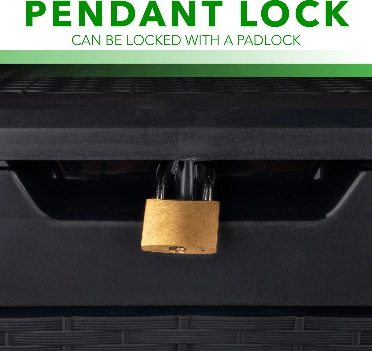 Opbergbox 310L UV-Bestendig Weerbestendig Wielen Tuinbox Rotan-look Antraciet 12 Opbergbox 310L UV-Bestendig Weerbestendig Wielen Tuinbox Rotan-look Antraciet - Afbeelding 10