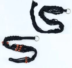 4 Stuks Zwarte Macrame Plantenhangers - Boho Handgeweven Katoen Hangpot Voor Binnen/Buiten - Hangende Bloempot Met Kralen - Macramé Touw/Koord Hangplant Houder - Bohemian Wandhanger Decoratie - Plant Hanger - Verticale Tuin Bloempothouder Planthanger -Tuingereedschap Serie Winkel 1200x1134 9