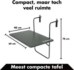 Balkontafel Inklapbaar – Zwart – 60 X 60 X 70 Cm – Hout Balkontafeltje Hangend Balkonbar Balkontafels Opklapbaar Hangtafel Balcony Table – Ophangbaar Voor Aan Het Balkon – Vouwtafel Wandtafel Inklapbare Tafel – Bijzettafel – Buiten Tafeltje Klaptafel -Tuingereedschap Serie Winkel 1200x1136 5