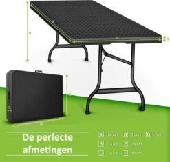 Sens Design Tuintafel Kunststof - Campingtafel Inklapbaar - Rotan-Look -Tuingereedschap Serie Winkel 1200x1142 3