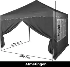 Easy Up Partytent - Partytent - Paviljoen - Partytent Opvouwbaar - Partytent 3x3 - Partytent Met Zijwanden - Inclusief Trolley - Waterdicht - UV 50+ Bescherming - Met Ramen - 16 Kg - Staal - Antraciet - 300 X 300 Cm 13 Easy Up Partytent - Partytent - Paviljoen - Partytent Opvouwbaar - Partytent 3x3 - Partytent Met Zijwanden - Inclusief Trolley - Waterdicht - UV 50+ Bescherming - Met Ramen - 16 Kg - Staal - Antraciet - 300 X 300 Cm -Tuingereedschap Serie Winkel 1200x1142 4
