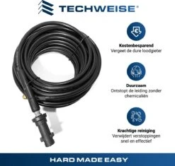 Techweise - Rioolslang Voor Kärcher K2 T/m K7 - 15M - Met 4 Achterwaartse Hogedruksproeiers -Tuingereedschap Serie Winkel 1200x1144