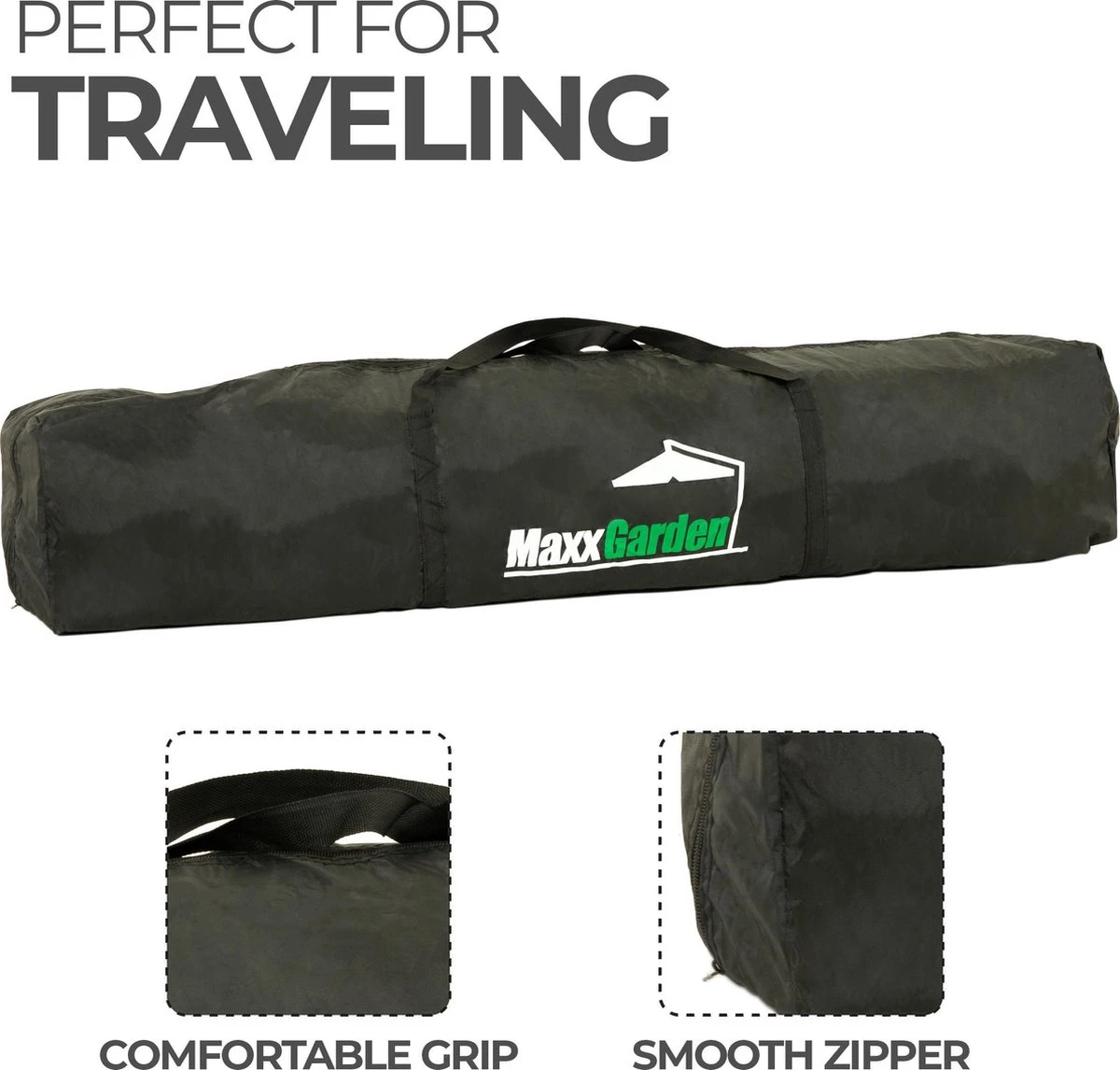 MaxxGarden Easy-up Partytent - 3x3m - Standaard - Waterdicht - Opvouwbaar - Inclusief Draagtas - Antraciet 9 MaxxGarden Easy-up Partytent - 3x3m - Standaard - Waterdicht - Opvouwbaar - Inclusief Draagtas - Antraciet - Afbeelding 7