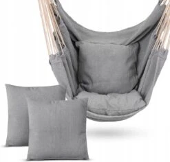 RENALUX Hangstoel Buiten En Binnen - Hangstoel Voor Binnen - Hangstoel Zonder Standaard - Hangstoel Cocoon - Gratis 2 Zachte Kussens - 150 KG - Grijs -Tuingereedschap Serie Winkel 1200x1148 6