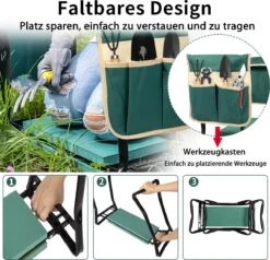 Uten - Kniebankje Tuin - Knie Steun - Tuinkruk Inklapbaar - Kniesteun Tuinieren - Kniekussen - Tot 150 Kg - Groen -Tuingereedschap Serie Winkel 1200x1156 10