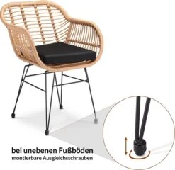 Casaria Polyrotan Kuipstoel Bali - Met Kussens – 2 Stuks -Tuingereedschap Serie Winkel 1200x1165 6