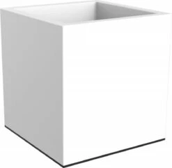 Elho Vivo Matt Finish Vierkant Wielen 40 - Grote Plantenbak Voor Binnen & Buiten - Gemaakt Van Gereycled Plastic - L 39 X W 39 X H 41 Cm - Wit -Tuingereedschap Serie Winkel 1200x1171 11