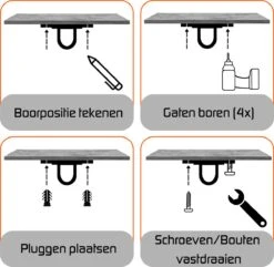 Plafondhaak – Voor Beton En Hout - Hangstoel – Hangmat – Bokszak – RVS – Binnen En Buiten – Ophangsysteem – Ophanghaak – 400KG -Tuingereedschap Serie Winkel 1200x1173 4