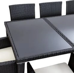 Tectake - Tuinmeubelset - 8 Persoons - Zwart 11 Tectake - Tuinmeubelset - 8 Persoons - Zwart -Tuingereedschap Serie Winkel 1200x1174 9