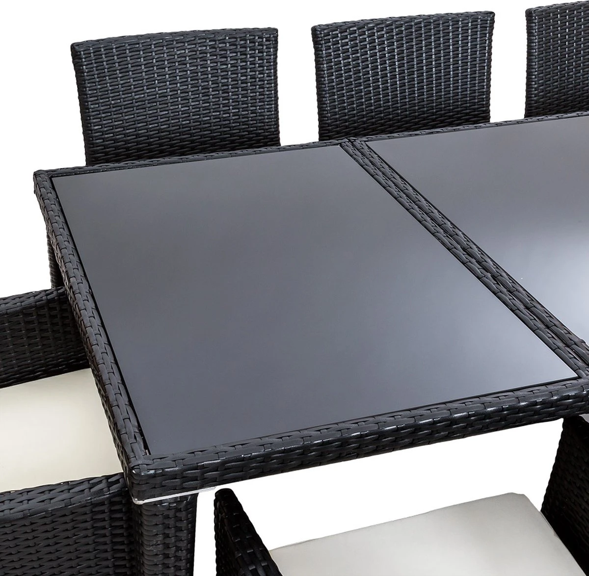 Tectake - Tuinmeubelset - 8 Persoons - Zwart 5 Tectake - Tuinmeubelset - 8 Persoons - Zwart - Afbeelding 3