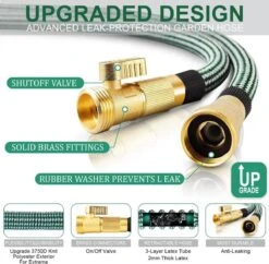 IBright Extra Sterke Uitrekbare Tuinslang - Flexibel - 15 Meter - Inclusief Opbergtas ,Sproeier ,Koppelstuk En Ophanghaak - Groen -Tuingereedschap Serie Winkel 1200x1177 19