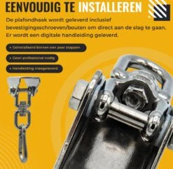 Itstrong® Plafondhaak Ophangsysteem Voor Binnen & Buiten – Ophanghaak Voor Bokszak – Schommel – Schommelstoel – Hangstoel - RVS -Tuingereedschap Serie Winkel 1200x1178 13