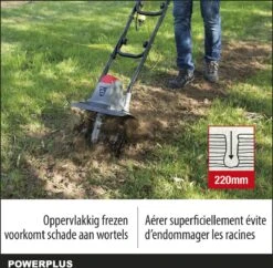 Powerplus POWEG7010 Tuinfrees - 1050W - Werkbreedte 320mm - Werkdiepte Max. 220mm - Incl. 4 Messen -Tuingereedschap Serie Winkel 1200x1178 5