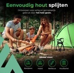 Lighted Lifestyle™| Houtklover Voor Aanmaakhout Incl. Kloofhamer - Houtsplijter - Houtkliever - Snel Haardhout - Gietijzer - Incl. Schroeven -Tuingereedschap Serie Winkel 1200x1179 13