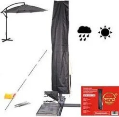 Parasolhoes - Ronde Zweefparasols T/m ø 4 M- Vierkante Zweefparasols T/m 3mx4m - Zware Dikke Kwaliteit - Met Stok Rits En Trekkoord -Tuingereedschap Serie Winkel 1200x1180 5