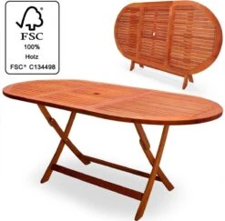 Merkloos Tuintafel Acaciahout - 160x85x75cm - FSC-gecertificeerd -Tuingereedschap Serie Winkel 1200x1180 7