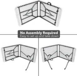 MaxxGarden Vouwtafel - Opvouwbare Kampeer Tafel - Tuin - Camping - Binnen - Weersbestendig - 180 X 74 X 74cm- Wit -Tuingereedschap Serie Winkel 1200x1183 7