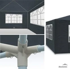MaxxGarden Partytent - Paviljoen - 3x4m - Incl. Zijwanden - Waterdicht - Antraciet -Tuingereedschap Serie Winkel 1200x1184 12