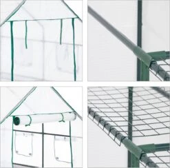 Relaxdays Tuinkas - 2 M² - Kweekkas Tuin - Grote Foliekas - 4 Ramen - Plantenkas Tomaten -Tuingereedschap Serie Winkel 1200x1187 22