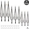 9 Stuks Zwart Macrame Plantenhangers - Boho Handgeweven Katoen Hangpot Voor Binnen/Buiten - Hangende Bloempot Met Kralen - Macramé Touw/Koord Hangplant Houder - Bohemian Wandhanger Decoratie - Plant Hanger - Verticale Tuin Bloempothouder Planthanger -Tuingereedschap Serie Winkel 1200x1191 20