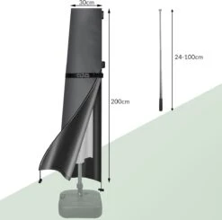 Kingsleeve Parasolhoes Tot Ø 330cm - Weerbestendig Robuust - Grijs -Tuingereedschap Serie Winkel 1200x1191 9