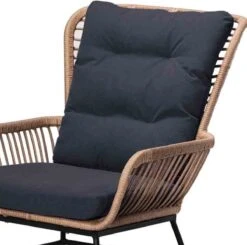 BUITEN Living Dex Wicker Loungestoel Tuin | Wicker + Aluminium | Bamboe Antraciet -Tuingereedschap Serie Winkel 1200x1192 9