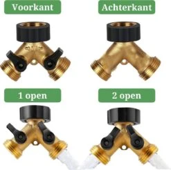 Y Stuk Kraan - Kraan Splitter - Waterverdeler - Buitenkraan - Waterverdeler 2 Weg – Messing - Afzonderlijk Af Te Sluiten -Tuingereedschap Serie Winkel 1200x1193 12