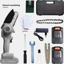 Mardin Mini Kettingzaag - Snoeizaag - Kettingzaag - Kettingzaag Electrisch Met 2 Accu - Inclusief Koffer - 1 Extra Accu - Grijs -Tuingereedschap Serie Winkel 1200x1193 5