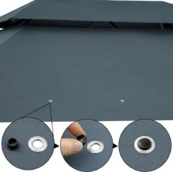 Casaria Paviljoen Topas 3x4m - UV-bescherming 50+ - Antraciet -Tuingereedschap Serie Winkel 1200x1195 19