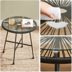 Songmics Balkonmeubilair, Tuinmeubelset, Set Van 3, Zitgroep, Terrasmeubilair, Glazen Tafelblad, 2 Stoelen, Voor Binnen En Buiten, Voor Patio, Tuin, Balkon, Buiten, Zwart GGF013B02 16 Songmics Balkonmeubilair, Tuinmeubelset, Set Van 3, Zitgroep, Terrasmeubilair, Glazen Tafelblad, 2 Stoelen, Voor Binnen En Buiten, Voor Patio, Tuin, Balkon, Buiten, Zwart GGF013B02 -Tuingereedschap Serie Winkel 1200x1199 32