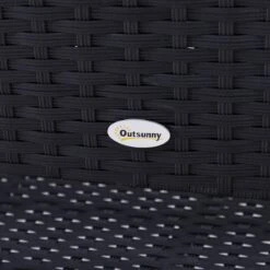 Outsunny Polyrotan Tuinbank 2-zits Parkbank Bank Staal Zwart 867-022 -Tuingereedschap Serie Winkel 1200x1200 1016