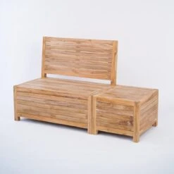Kleine Teakhouten Tuinbank Met Opbergruimte - 100 X 60 X 90 Cm - Duurzaam Teakhout - Blijft Strak En Mooi - Sterke Constructie Om Lang Mee Te Gaan -Tuingereedschap Serie Winkel 1200x1200 1021