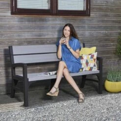 Keter Montero Tuinbank - 3-personen - 150x62,5x89cm – Grafiet -Tuingereedschap Serie Winkel 1200x1200 1035