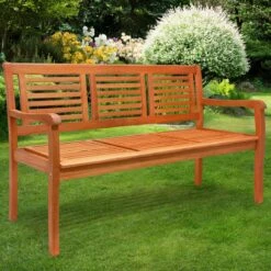 Casaria Tuinbank - FSC®-Gecertificeerd Eucalyptushout - 153cm Bruin -Tuingereedschap Serie Winkel 1200x1200 1051