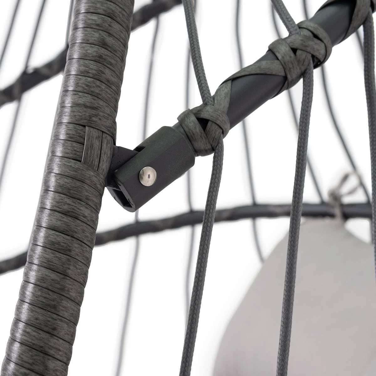 Pro Garden Lowander Hangstoel Egg 191x126x126- Schommelstoel Met Rattan Cocoon En Robuust Stalen Standaard Incl. Kussens - Volledig Inklapbaar - Lichtgrijs 12 Pro Garden Lowander Hangstoel Egg 191x126x126- Schommelstoel Met Rattan Cocoon En Robuust Stalen Standaard Incl. Kussens - Volledig Inklapbaar - Lichtgrijs - Afbeelding 10