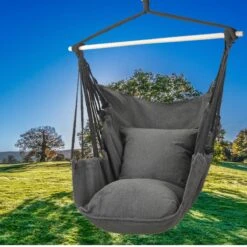 Hangmat Stoel - Hangstoel Voor Binnen Of Buiten - Incl. 2 Kussens - Zwart/Grijs Antraciet 11 Hangmat Stoel - Hangstoel Voor Binnen Of Buiten - Incl. 2 Kussens - Zwart/Grijs Antraciet -Tuingereedschap Serie Winkel 1200x1200 1103