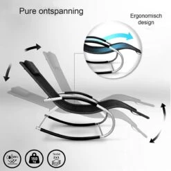 Sens Design Zonnebed - Ligbed - Weerbestendig - Zwart -Tuingereedschap Serie Winkel 1200x1200 1136