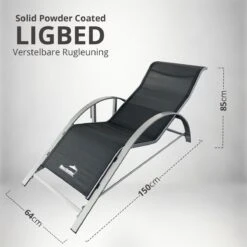 MaxxGarden Ligbed Set - 2 Stuks Zwart - Met Tafel - Sun Loungers - Loungebed -Tuingereedschap Serie Winkel 1200x1200 1182