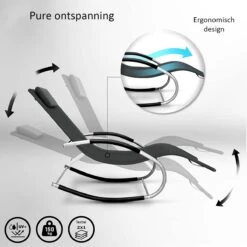 Sens Design Zonnebed - Ligbed - Weerbestendig - Antraciet -Tuingereedschap Serie Winkel 1200x1200 1194