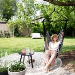 Vita5 XXL Hangstoel | Binnen&Buiten Hangnest | Incl. 2 Kussens En Boekenvak | Volwassenen&Kinderen | Hangmatstoel Tot 225kg | Grijs -Tuingereedschap Serie Winkel 1200x1200 1215