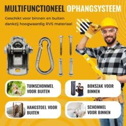 Itstrong® Plafondhaak Ophangsysteem Voor Binnen & Buiten – Ophanghaak Voor Bokszak – Schommel – Schommelstoel – Hangstoel - RVS -Tuingereedschap Serie Winkel 1200x1200 1237