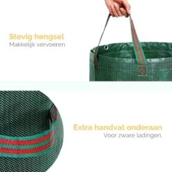 Goliving Tuinafvalzak - Set Van 2- Tuinafvalzakken Opvouwbaar - Tuinzak - Tuinafvalemmer - 2x 280 Liter - Groen -Tuingereedschap Serie Winkel 1200x1200 124