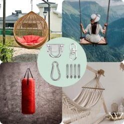 XYZ Goods - Luxe Plafondhaak - Hangmat Bevestigingsset - Schommelhaak - Ophangsysteem - Ophanghaak - Plafondbeugel - Bokszak - Schommelstoel - Hangstoel - RVS -Tuingereedschap Serie Winkel 1200x1200 1245