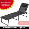 Opvouwbaar Ligbed | Ligstoel | Relaxstoel | Weersbestendig | Camping / Tuin / Zwembad / Balkon / Terras / Strand | Incl. Hoofdkussen | Verstelbaar | Luxe -Tuingereedschap Serie Winkel 1200x1200 1310