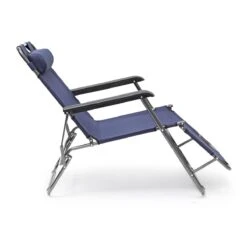 Relaxdays Ligstoel Inklapbaar - Ligbed Met Hoofdsteun - Strandstoel Verstelbaar - Camping - Donkerblauwe -Tuingereedschap Serie Winkel 1200x1200 1319