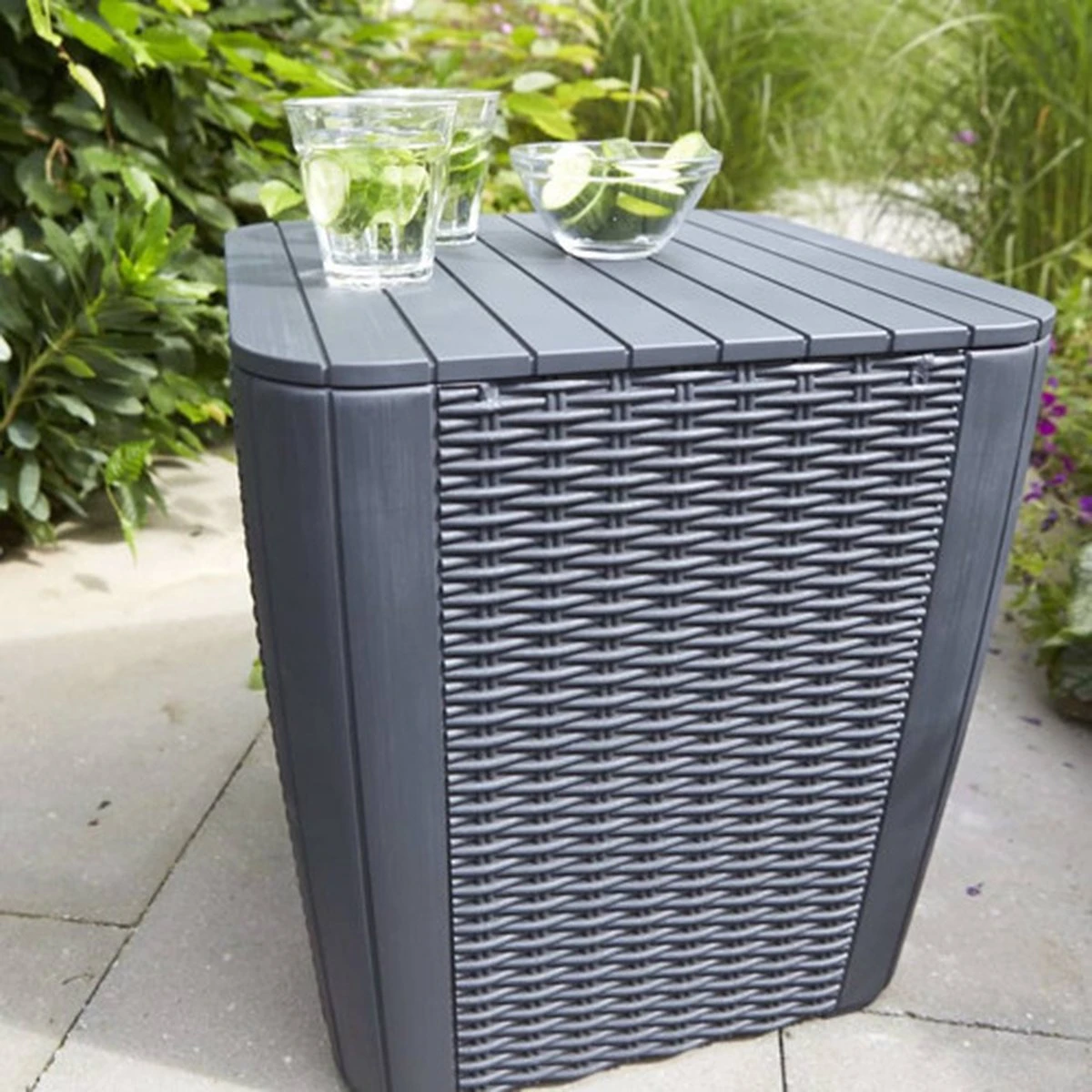 ALLIBERT Keter Luzon Opbergtafel - 39x39x43cm - Donkergrijs 12 ALLIBERT Keter Luzon Opbergtafel - 39x39x43cm - Donkergrijs - Afbeelding 10