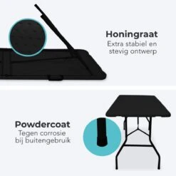 LifeGoods Klaptafel - Inklapbaar - 70x180cm - Verstelbare Vouwtafel - Weerbestendig - Zwart 12 LifeGoods Klaptafel - Inklapbaar - 70x180cm - Verstelbare Vouwtafel - Weerbestendig - Zwart -Tuingereedschap Serie Winkel 1200x1200 1346